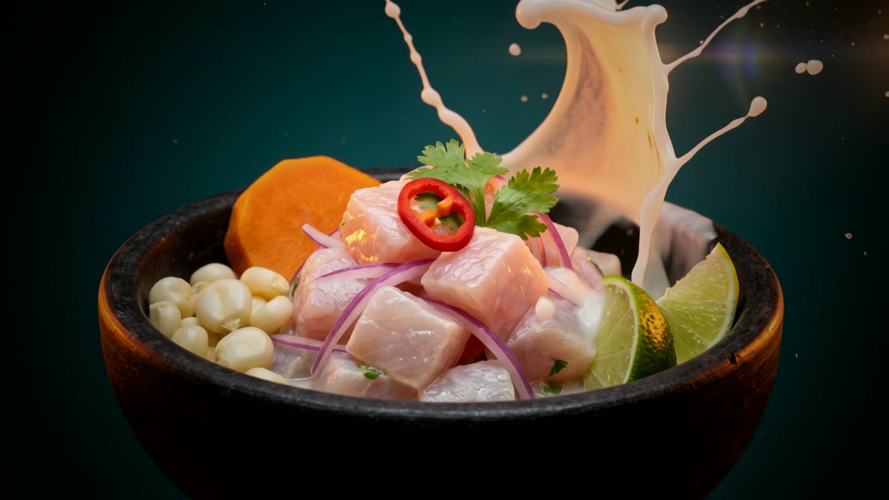 Spot de Leche de Tigre Co.: ceviche en cámara ultra lenta